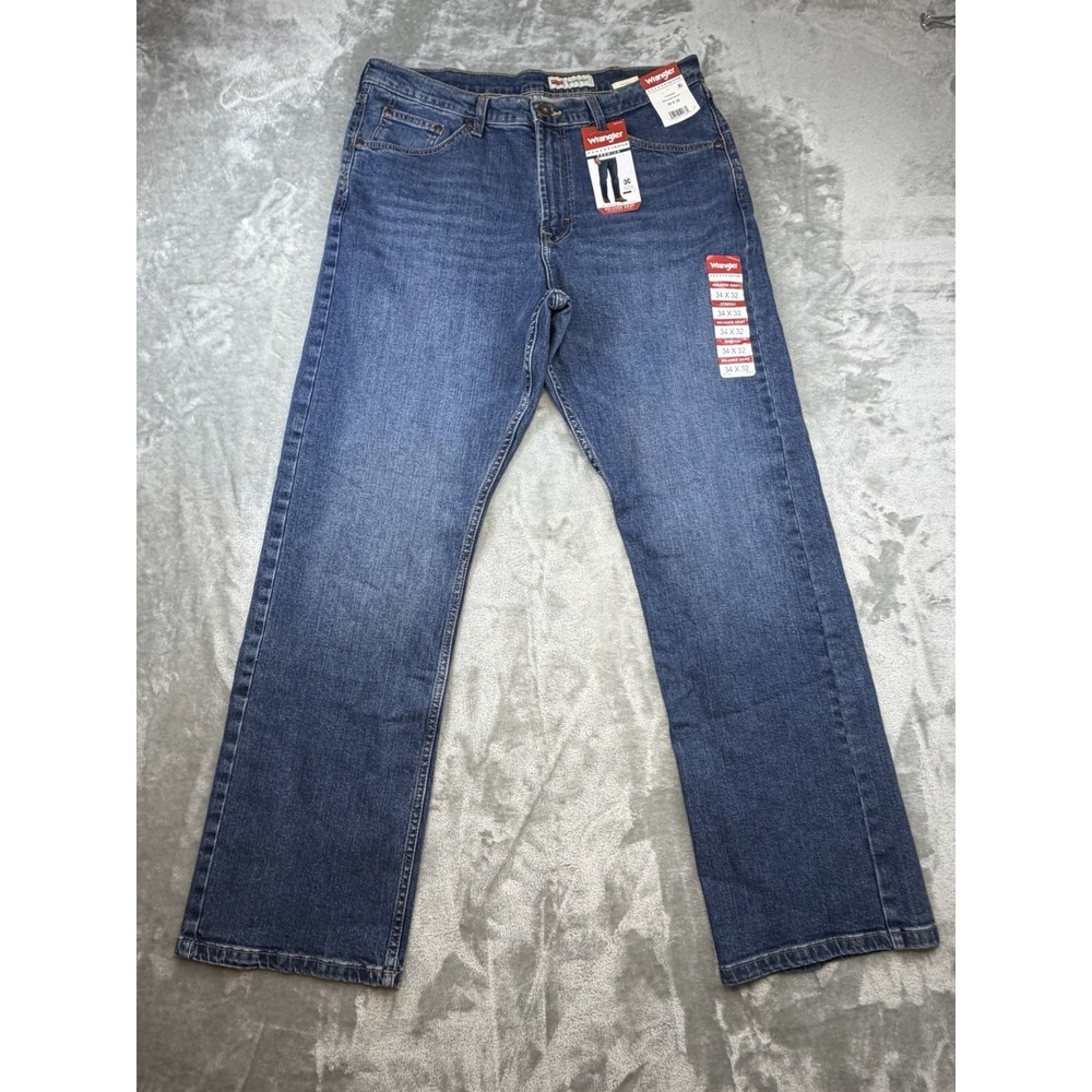 Wrangler Jeans Men's 34x32 Relaxed Boot Blue Rodeo Western Cowboy NWT